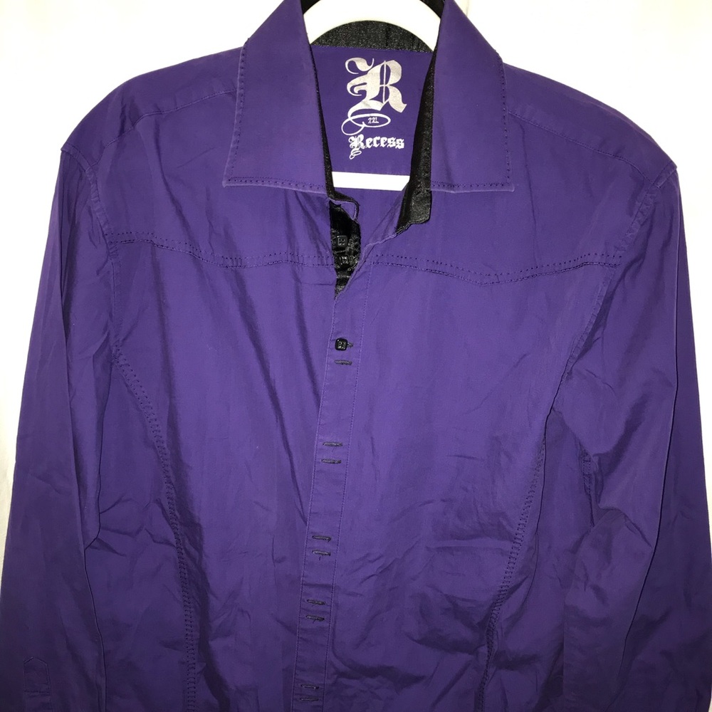 Recess Purple Button Down Shirt